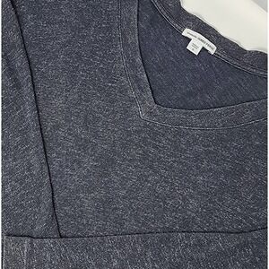 James Perse Sweater Women's Size 2 Medium Gray Long Sleeve V-Neck Pullover READ
